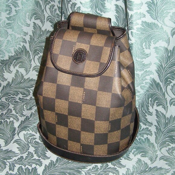 RARE Fendi Backpack/Sling bag Unisex Chess Board Pattern - Picture 3 of 14